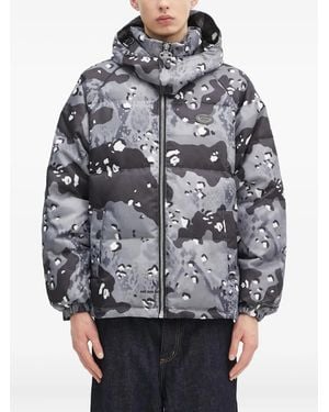 Aape By A Bathing Ape Camouflage-Print Hooded Jacket - Grey
