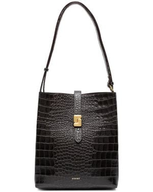 Soeur Bello Embossed Tote Bag - Black