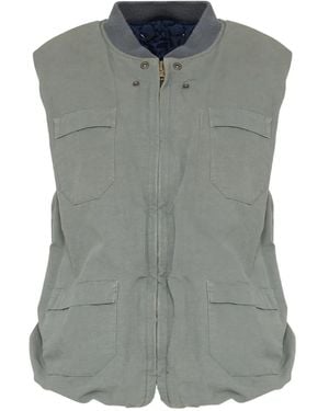 Maison Margiela Chaleco De Mezcla De Algodón - Gris