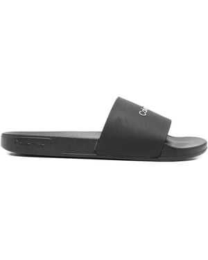 Calvin Klein Logo-Detail Slides - White