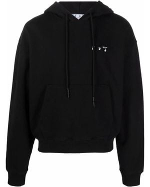 Off-White c/o Virgil Abloh Felpa Con Cappuccio Caravaggio Paint Over - Nero