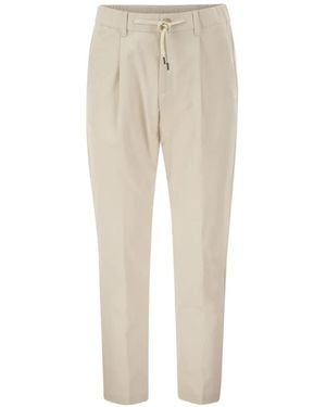 Herno Drawstring Tapered Trousers - Natural