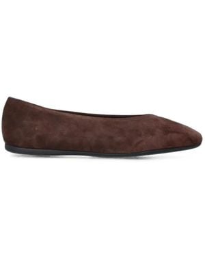 Prada Ballerines En Daim - Marron