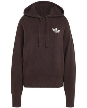 adidas Essentials Knit Hoodie - Brown