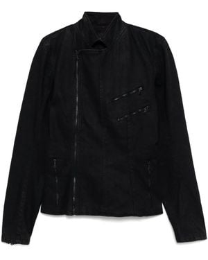 P.L.N. Denim Biker Jacket - Black