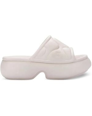 Melissa Puff Platform Slides - White