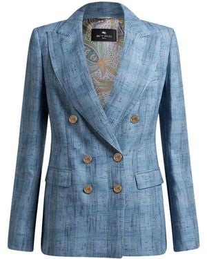 Etro Chic Lightweight Jacket For Ss25 - Blue