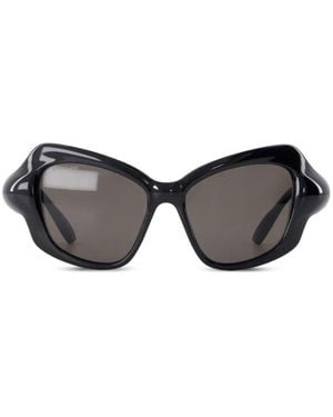 Balenciaga Bb-Logo Cat-Eye Sunglasses - Black