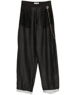 DARKPARK Chain-Detail Trousers - Black