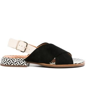 Chie Mihara Waspi Crisscross Strap Sandals - Black