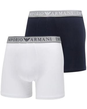 EA7 Set De 2 Bóxeres Con Logo En La Cinturilla - Azul