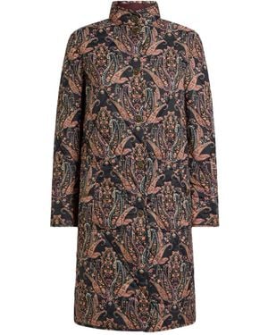 Etro Manteau Matelassé À Motif Cachemire - Multicolour