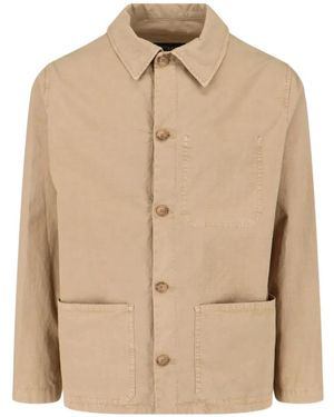 White Sand Buttoned Jacket - Natural