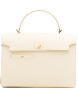 Anya Hindmarch Sac Cabas À Fermoir Tourniquet - Natural