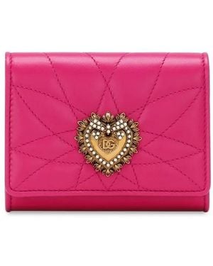 Dolce & Gabbana Portafoglio Piccolo Devotion - Rosa