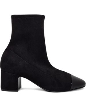 Casadei Cap-Toe Block-Heel Court Shoes - Black