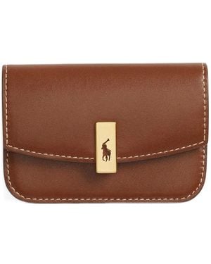 Polo Ralph Lauren Logo-Plaque Leather Wallet - Brown