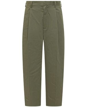 Mordecai Stripe Chino Trousers - Green