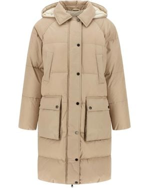Brunello Cucinelli フーデッド ダウンコート - ナチュラル