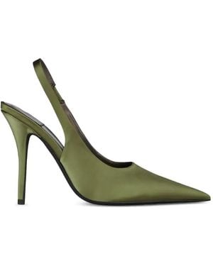 Jeffrey Campbell Satin-Finish Slingback Pumps - Green