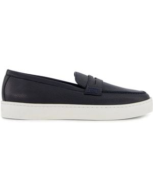 Manolo Blahnik Ellis Leather Loafers - Grey