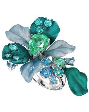 Anabela Chan Bague Ariel Sertie De Pierres - Bleu