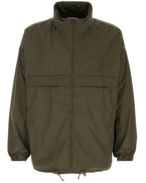 Saint Laurent High-Neck Windbreaker - Green
