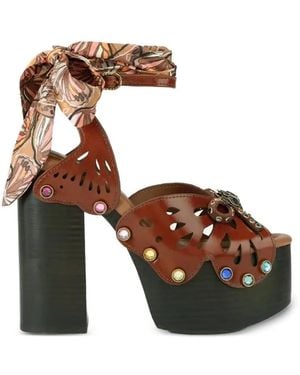 Kurt Geiger Butterfly Platform Heeled Sandals - White