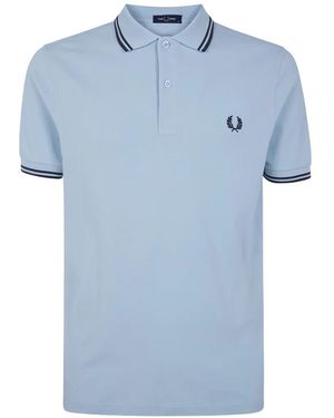 Fred Perry Polo À Logo Brodé - Bleu