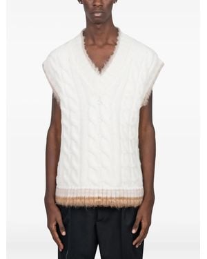 Lacoste Wool Cable-Knit Jumper - White