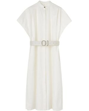 Jil Sander Chemisier Con Cintura - Bianco