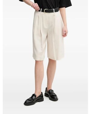 Joop! Pantalones cortos con pliegues en el frente - Neutro