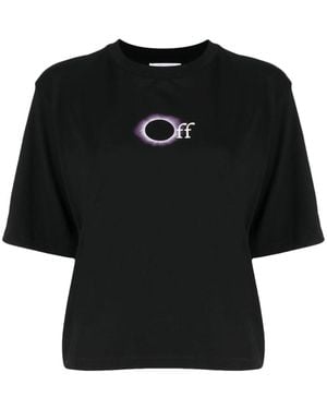 Off-White c/o Virgil Abloh Logo-print Cotton T-shirt - Black