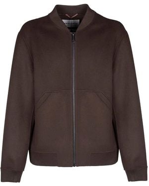 Amaranto Zip-Up Bomber Jacket - Brown
