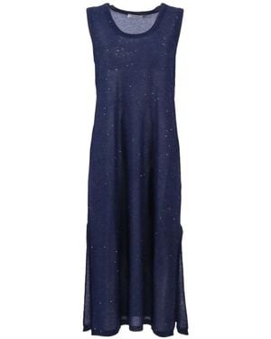 Kangra Sequin-Embellished Sleeveless Dress - Blue