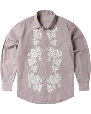 Aries Floral Print Shir - Grey