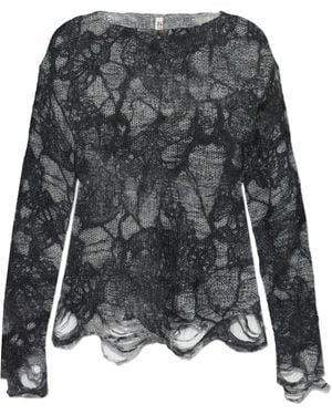 R13 Open-Knit Jumper - Grey