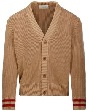 Marco Coppola Ribbed-Cuff Cardigan - Brown