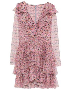 Philosophy Di Lorenzo Serafini Floral-Print Ruffled Mini Dress - Pink