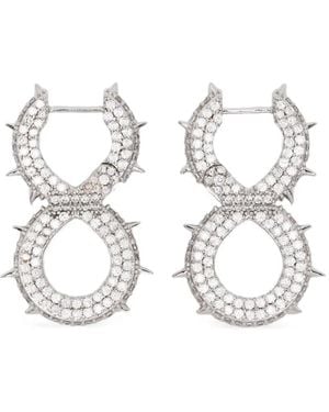 DARKAI Boucles D'Oreilles Spiked Infinity - White