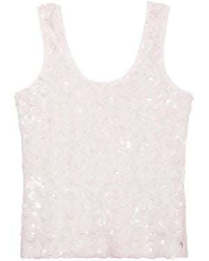 Calvin Klein Sequined sleeveless top - Weiß