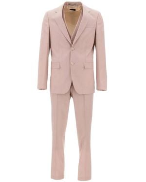 BOSS Traje De Tres De Piezas De Lana - Rosa