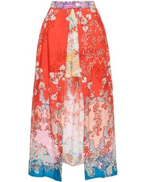 Sandro Paisley-Print Layered Shorts