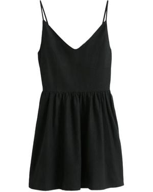 Tommy Hilfiger Smocked-Back Flared Mini Dress - Black