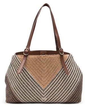 Twinset Chevron Tote Bag - Brown