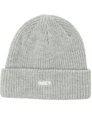 Obey Logo-embroidered beanie - Gris