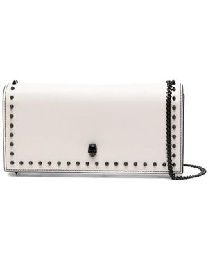McQueen スカル クラッチバッグ - ホワイト