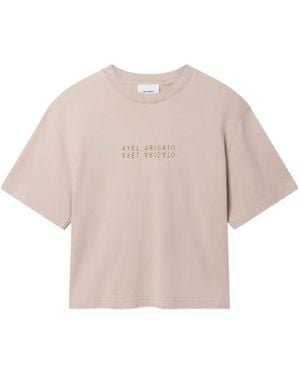Axel Arigato Reflection Logo-Print T-Shirt - Pink