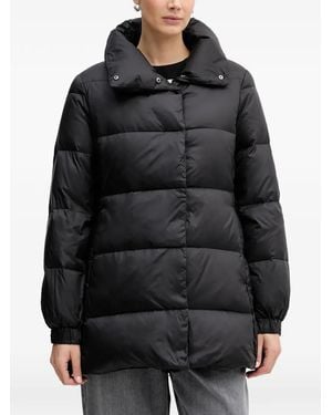 Benetton High-Collar Puffer Jacket - Black