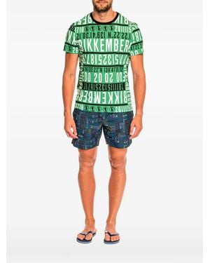 Bikkembergs Pupino Logo-Print T-Shirt - Green